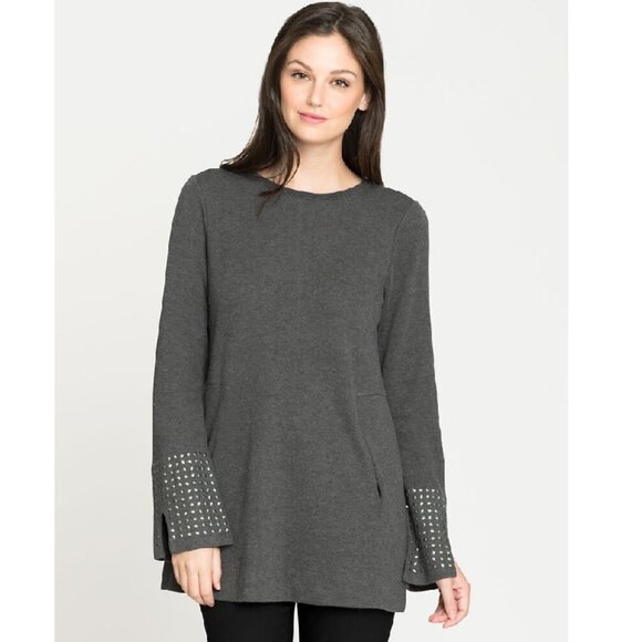 NIC+ZOE GROMMET CUFF TOP - Picture 1 of 8